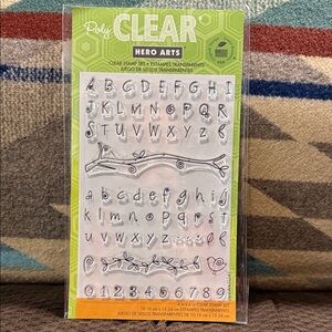 Poly Clear Stamp Set Hero Arts CL141 Fanciful Swirl Alphabet Clear Stamp Set